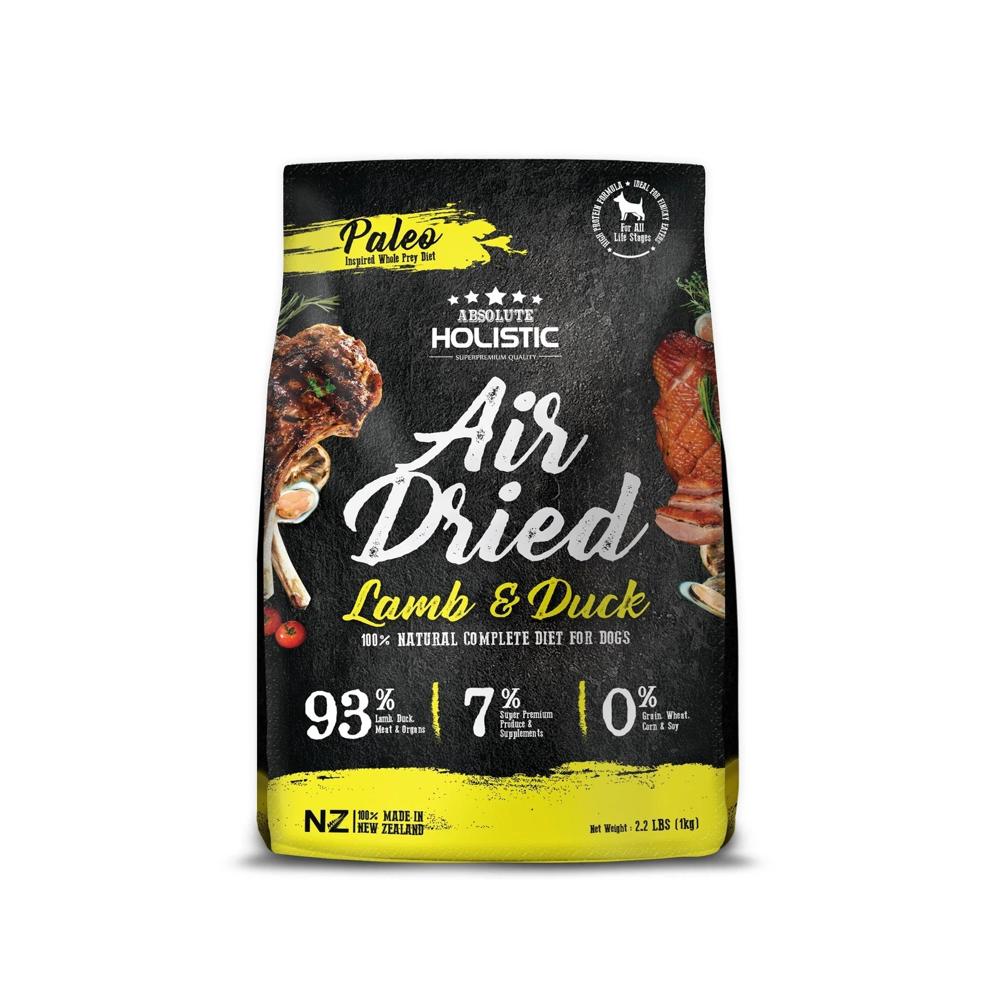 Absolute Holistic Air Dried Dog Food Lamb and Duck 1kg - Image 3