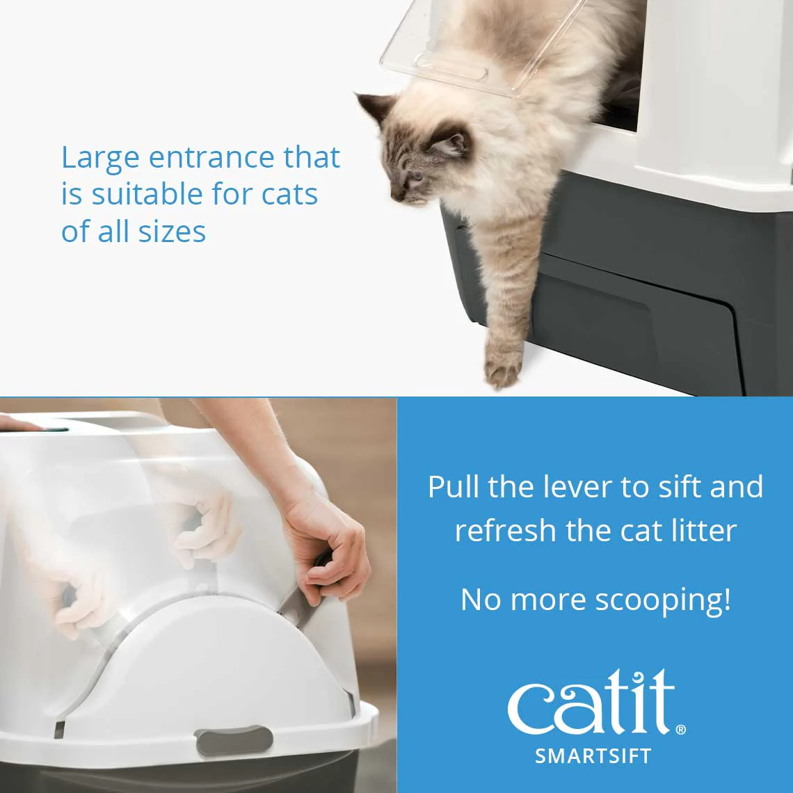 Catit SmartSift Easy Scooping Cat Litter Tray - Image 3