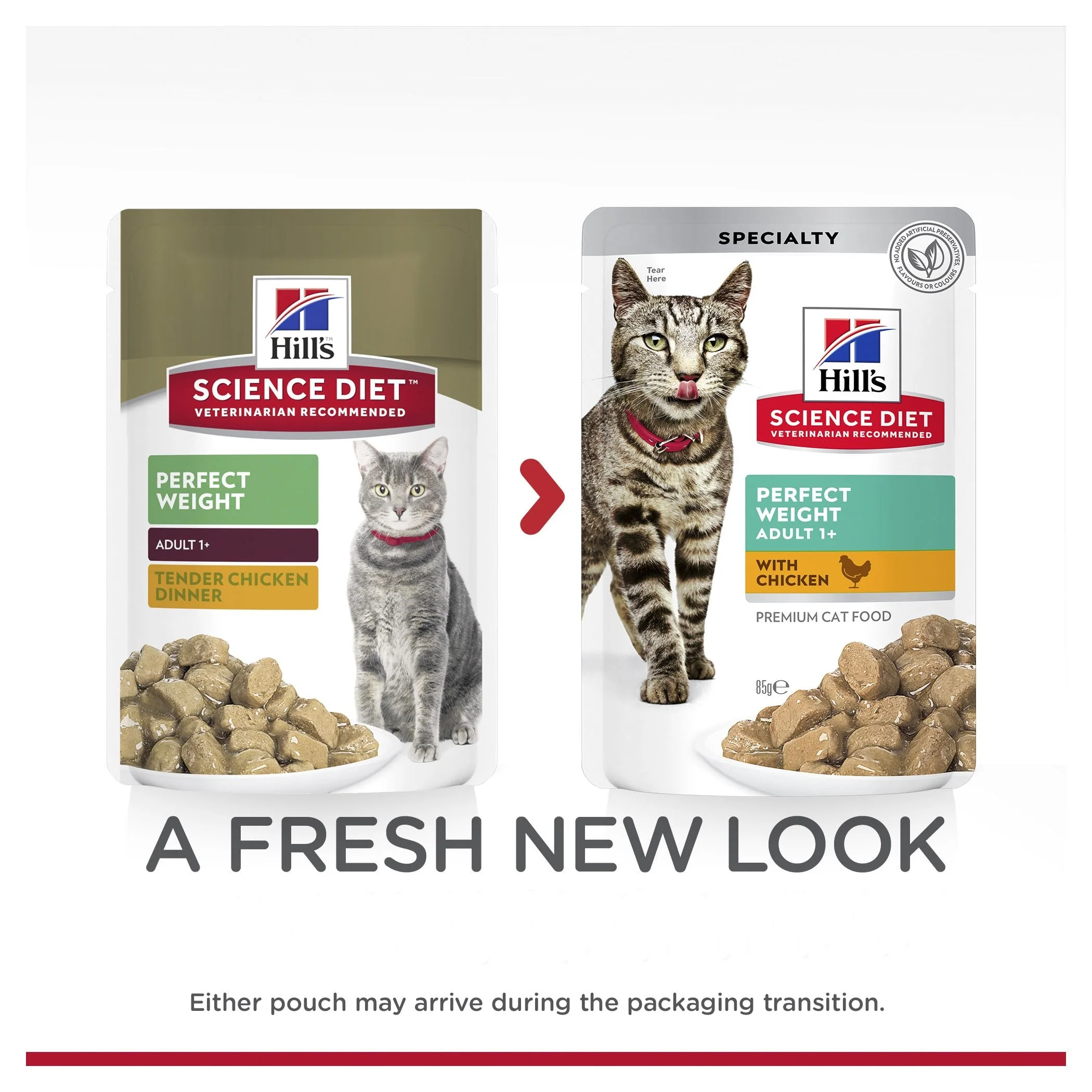 Hills Science Diet Adult Perfect Weight Chicken Cat Food Pouches 85g - Image 6