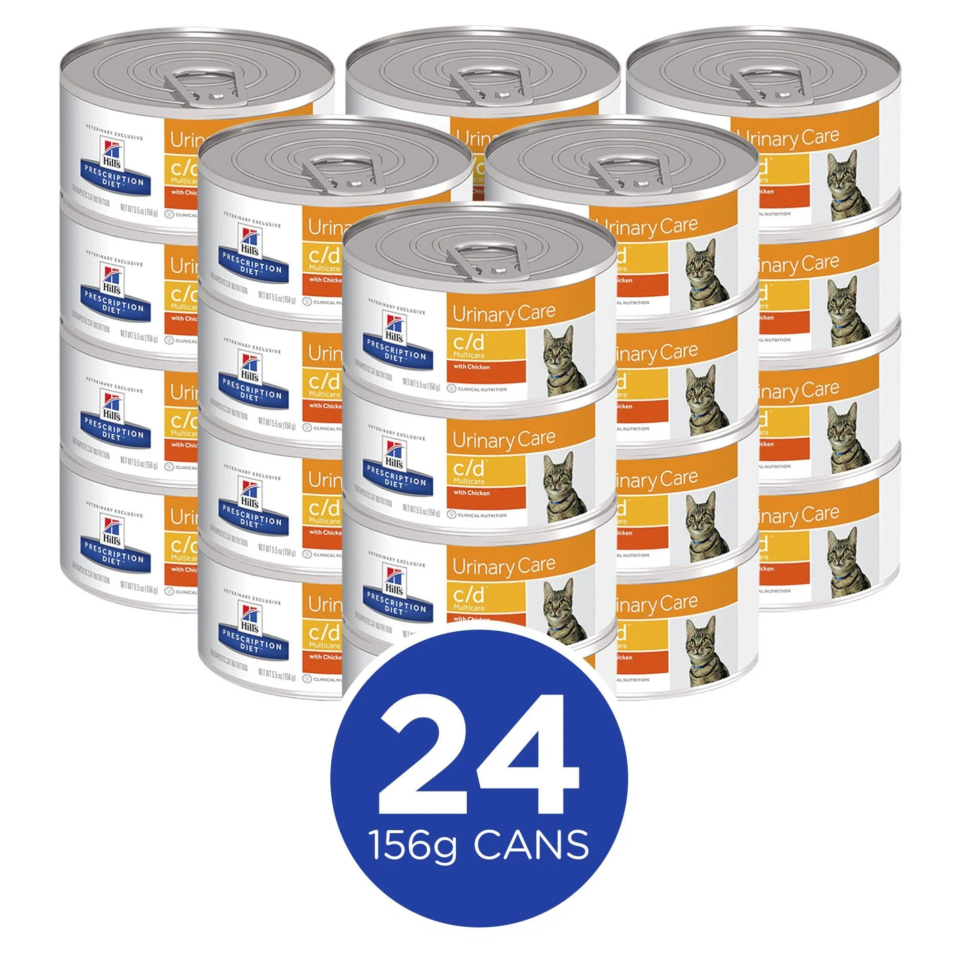 Hills Prescription Diet Cat c/d Multicare Urinary Care Chicken Wet Food 156g x 24 - Image 4