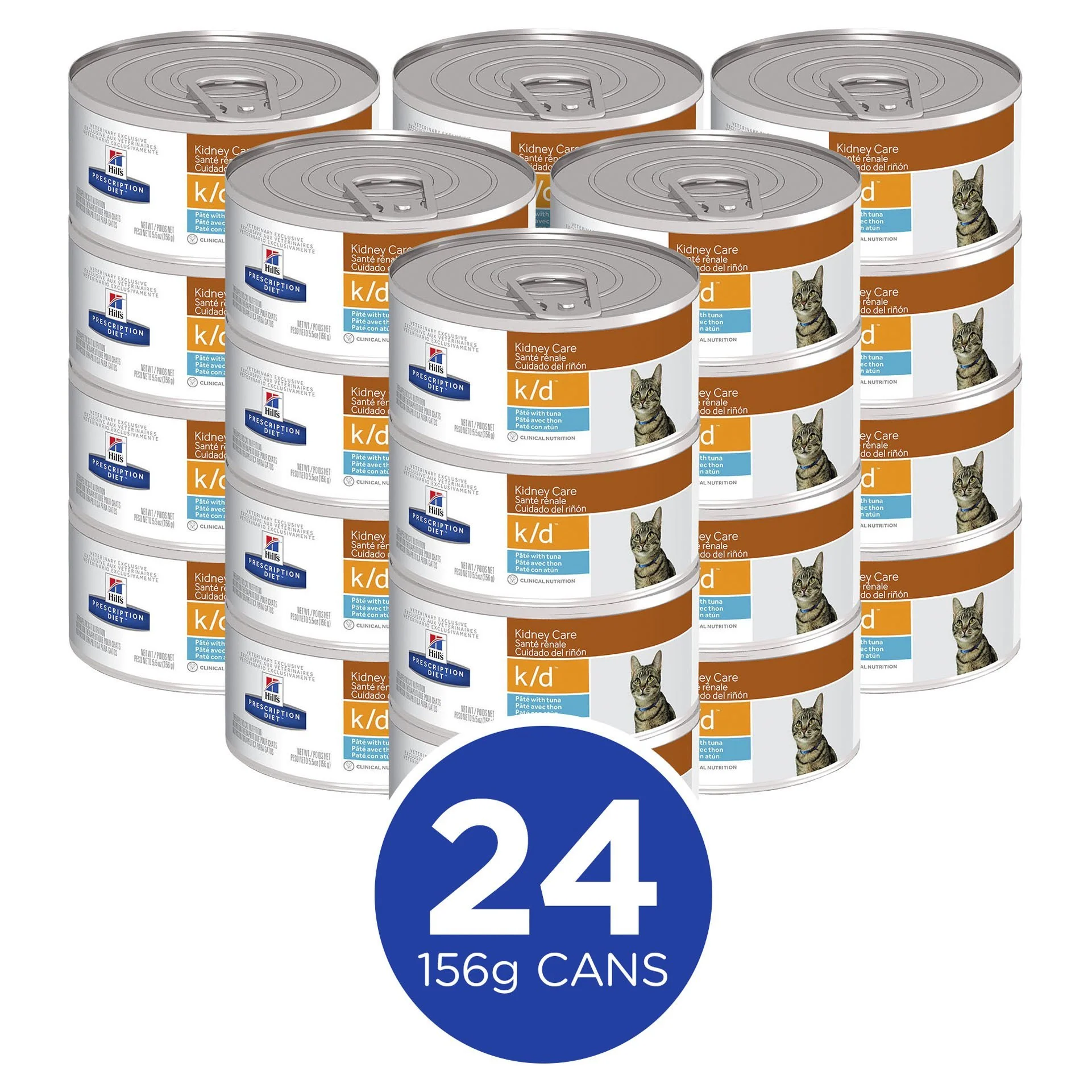 Hills Prescription Diet Cat k/d Kidney Care Pate with Tuna Wet Food 156g x 24 - Image 4