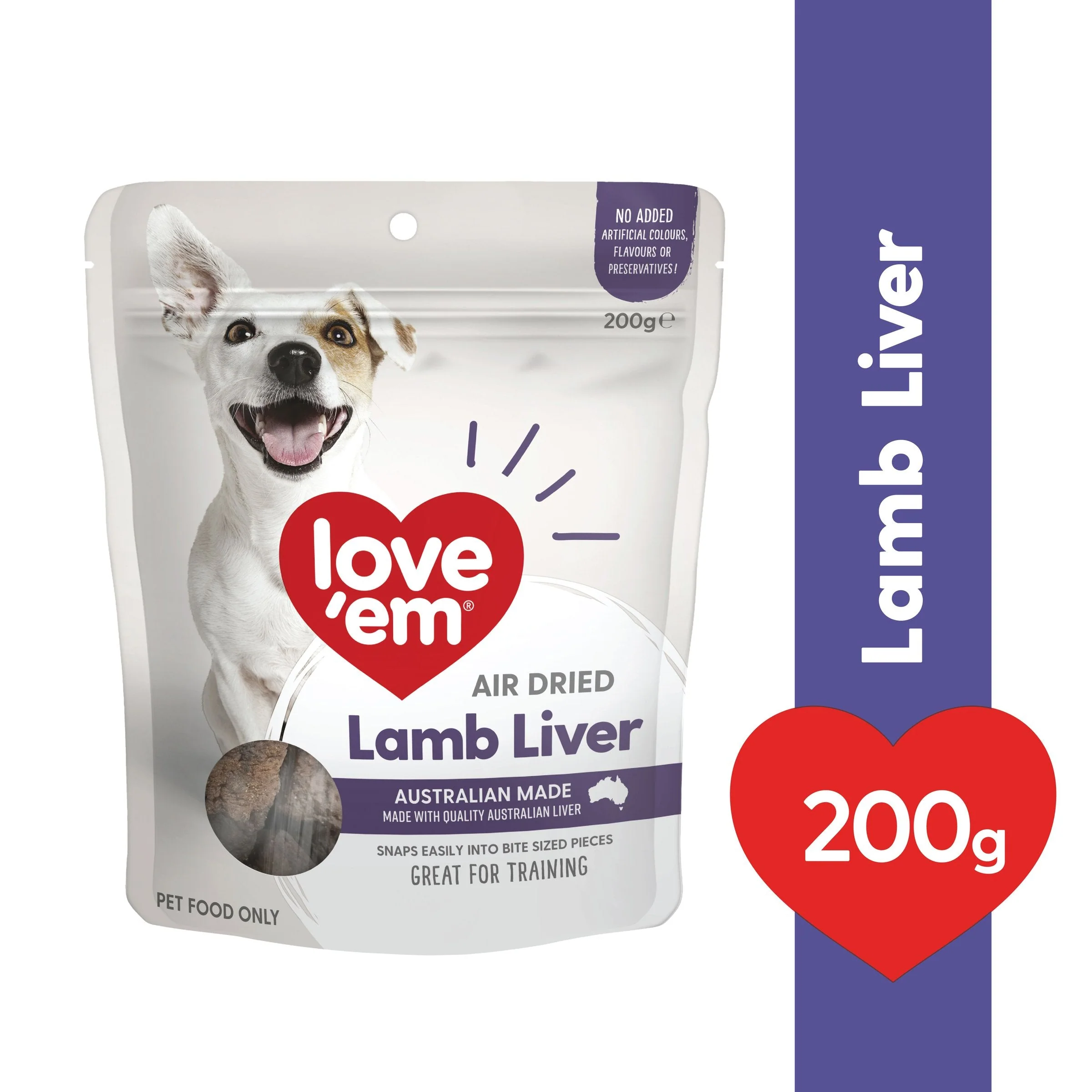 Love Em Air Dried Lamb Liver Dog Treats 200g - Image 6
