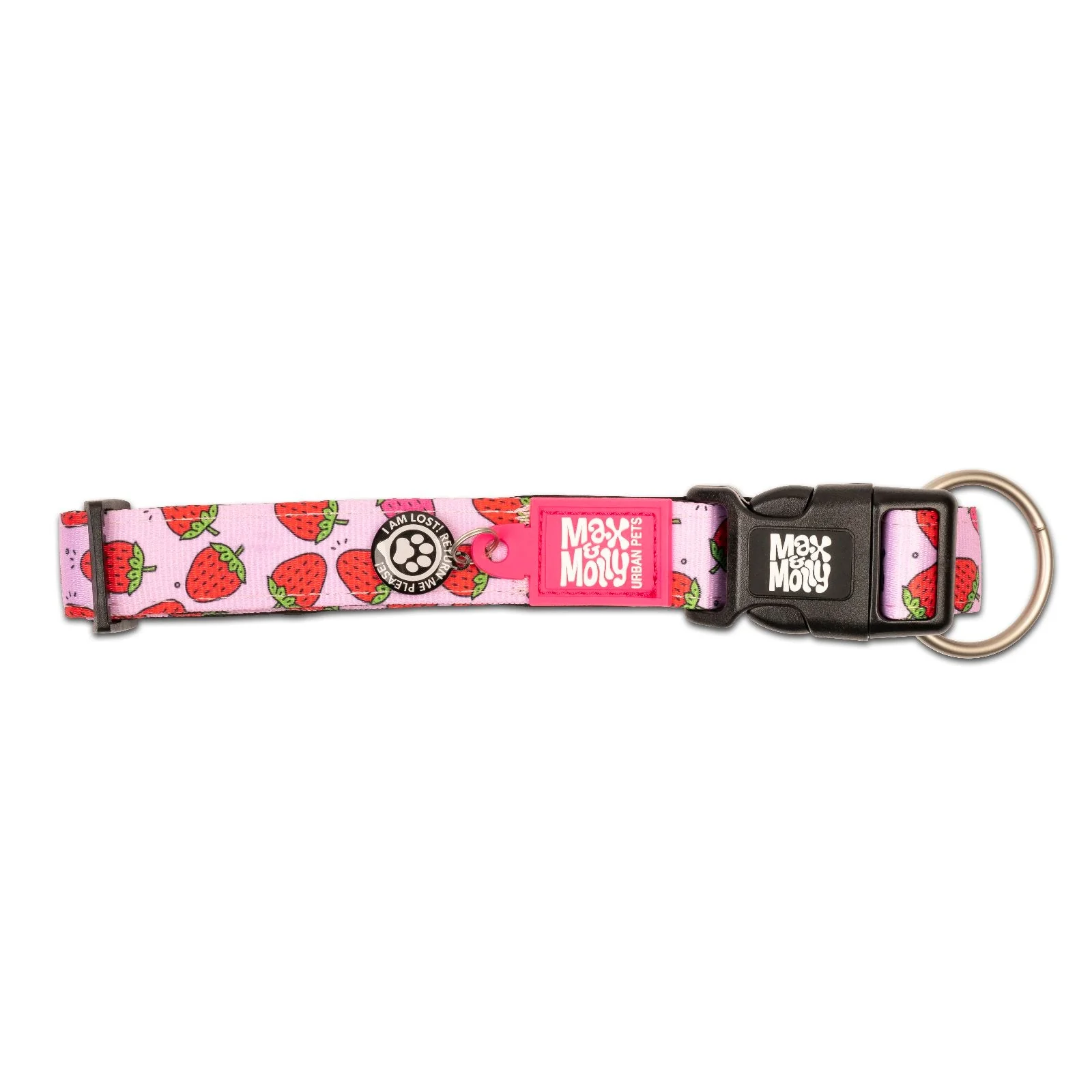 Max & Molly Strawberry Dream Smart ID Dog Collar Small - Image 3