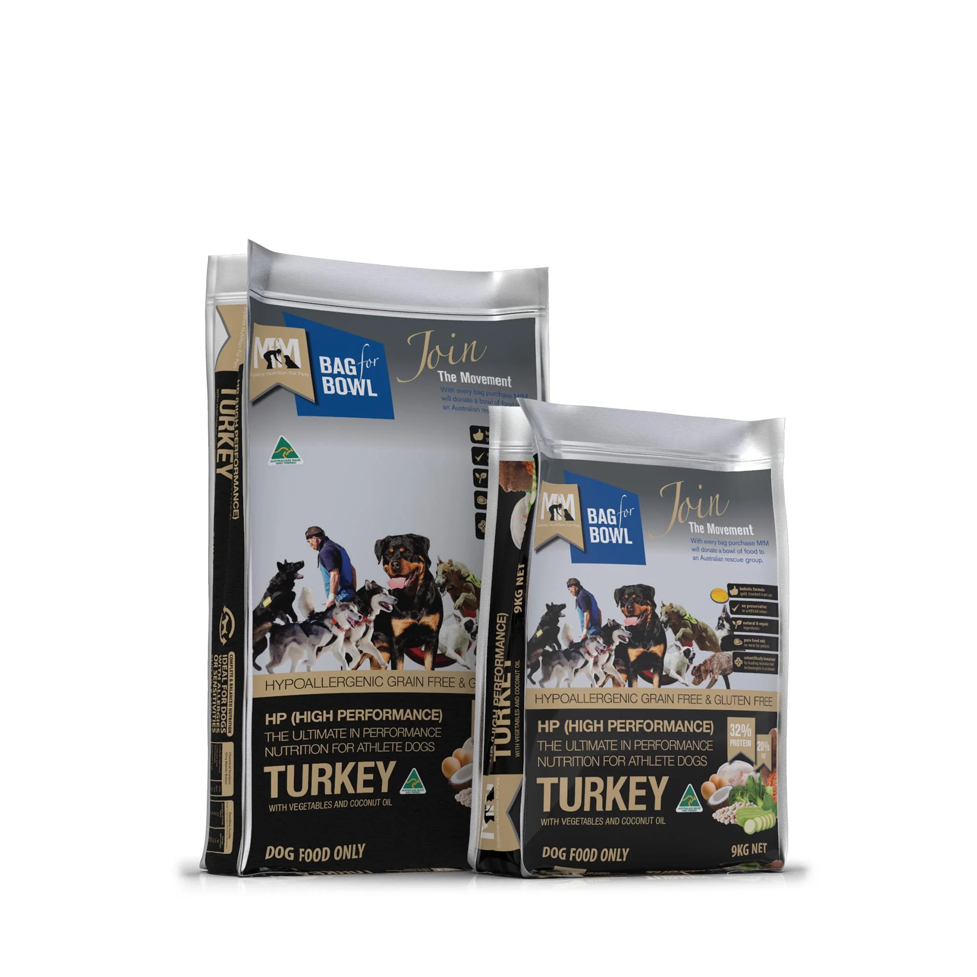 Meals for Mutts Grain Free Turkey High Performance Dry Dog Food 9kg - Image 5