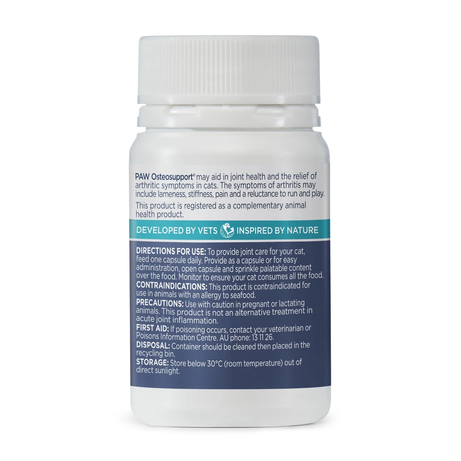 PAW by Blackmores Osteosupport Joint Care Powder Capsules for Cats 60 Pack - Image 3