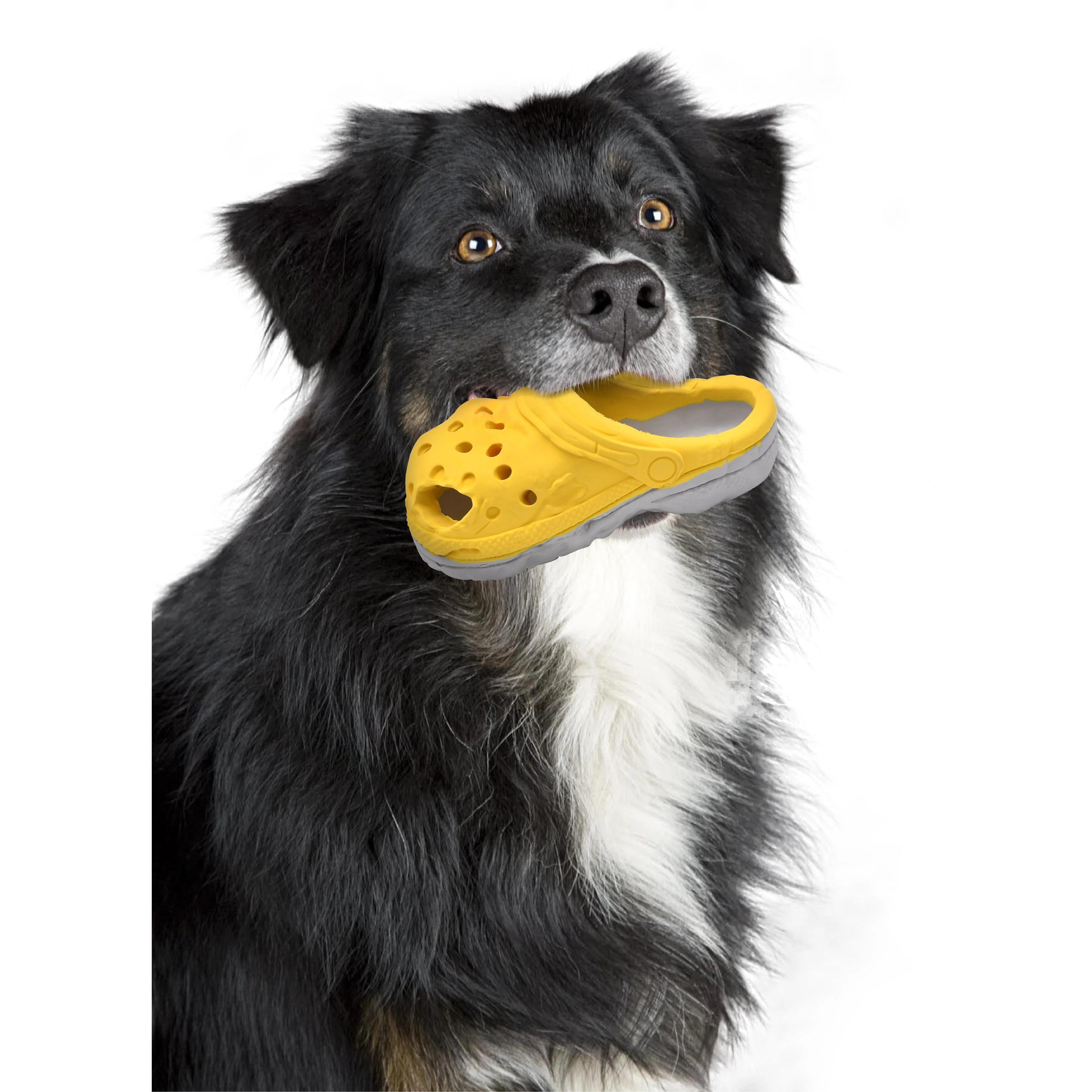 Petopia Tough Cozy Slipper Large Rubber Dog Toy Assorted Colours - Image 3