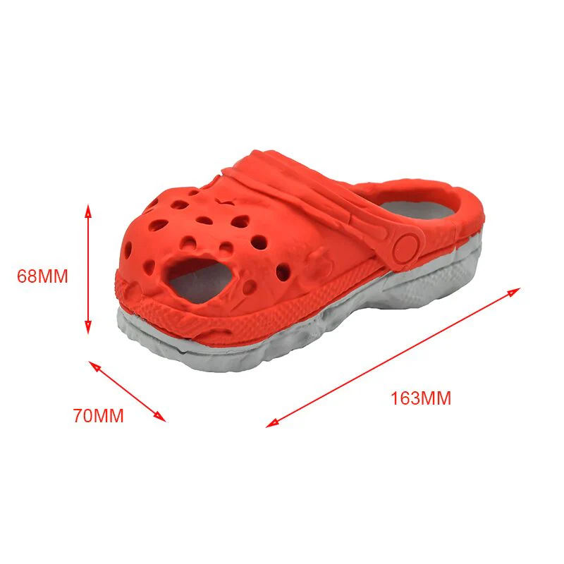 Petopia Tough Cozy Slipper Large Rubber Dog Toy Assorted Colours - Image 5