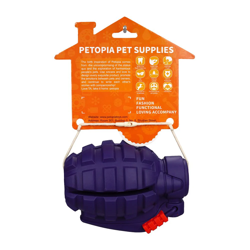 Petopia Tough Hand Grenade Rubber Dog Toy - Image 6