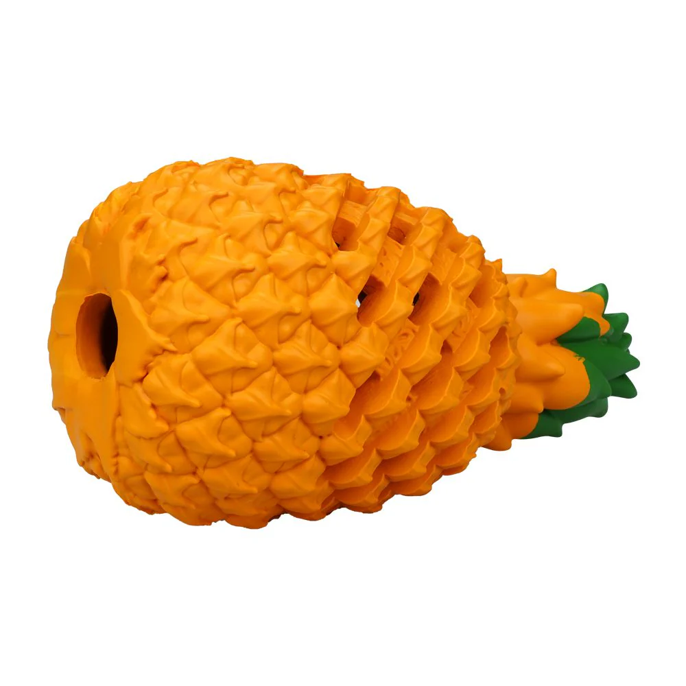 Petopia Tough Pawesome Pineapple Large Rubber Dog Toy - Image 4