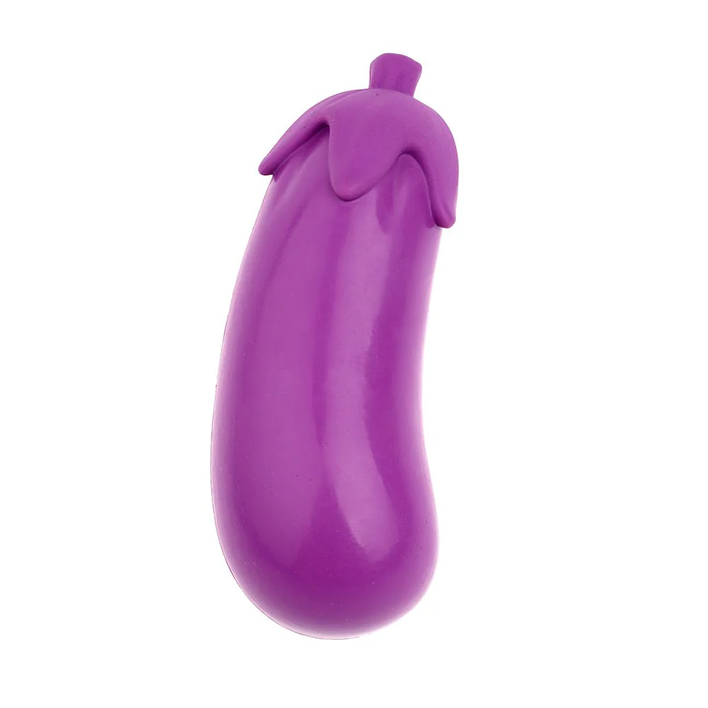 Petopia Tough Stuffed Eggplant Large Rubber Dog Toy - Image 3