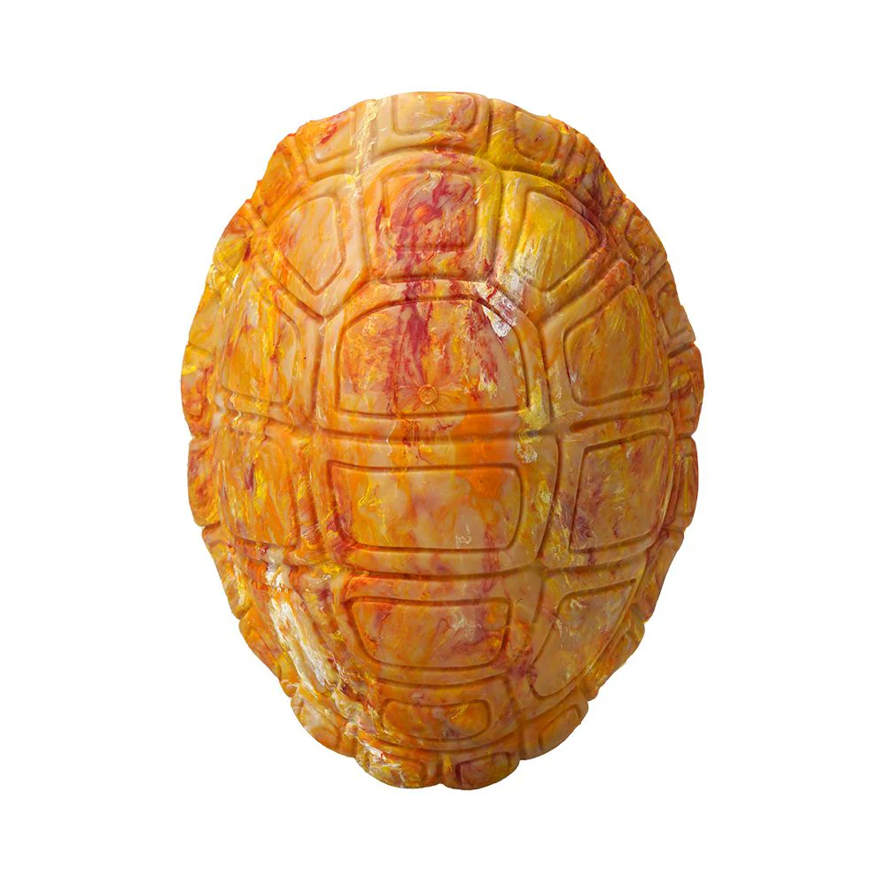 Petopia Tough Titan Turtle with Rope Large Rubber Dog Toy Assorted Colours - Image 7