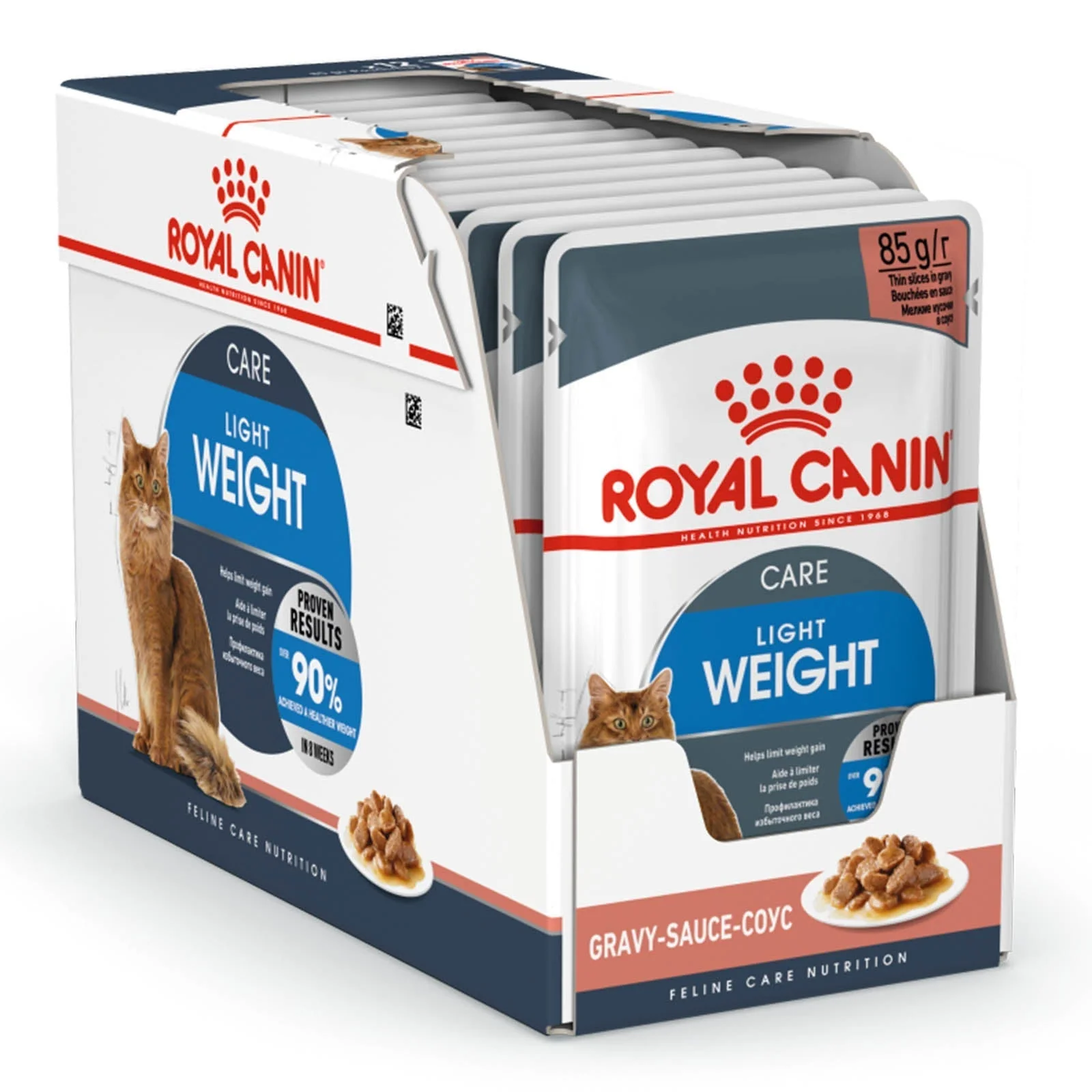 Royal Canin Cat Light Weight Care with Gravy Adult Wet Food Pouches 85g x 12 - Image 3