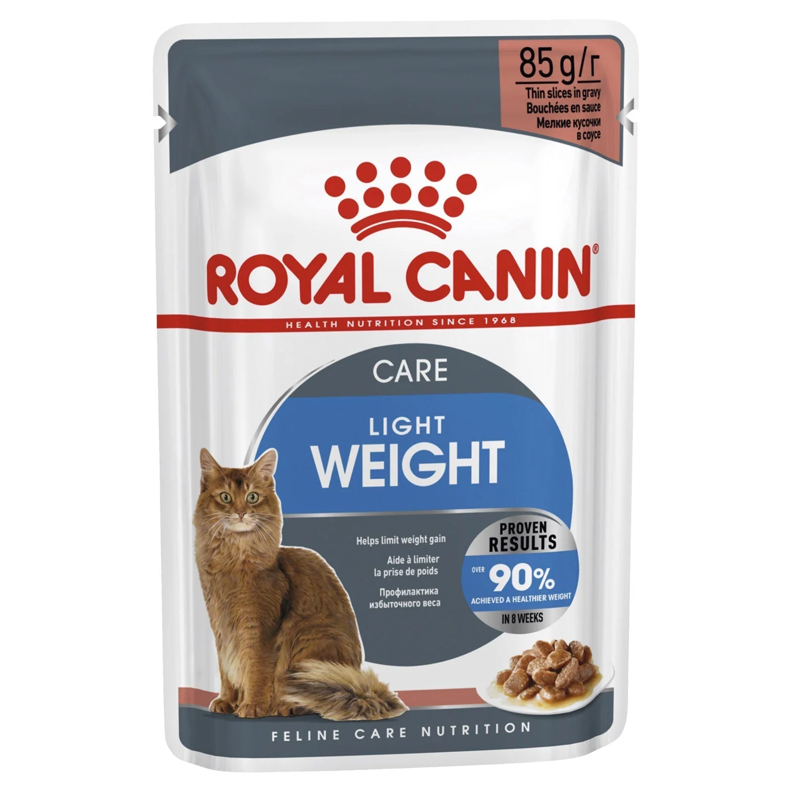 Royal Canin Cat Light Weight Care with Gravy Adult Wet Food Pouches 85g x 12 - Image 4
