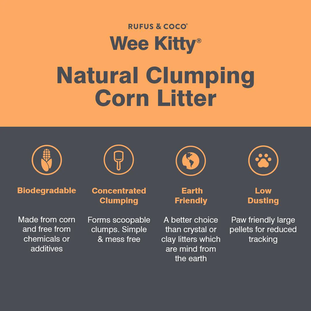 Rufus & Coco Wee Kitty Corn Clumping Cat Litter 9kg - Image 6