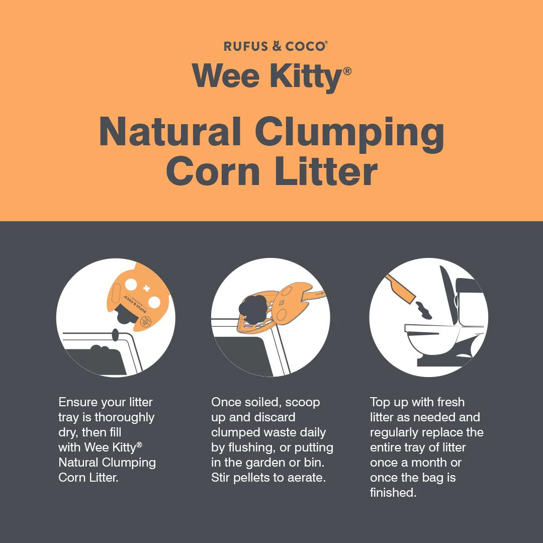 Rufus & Coco Wee Kitty Corn Clumping Cat Litter 9kg - Image 9