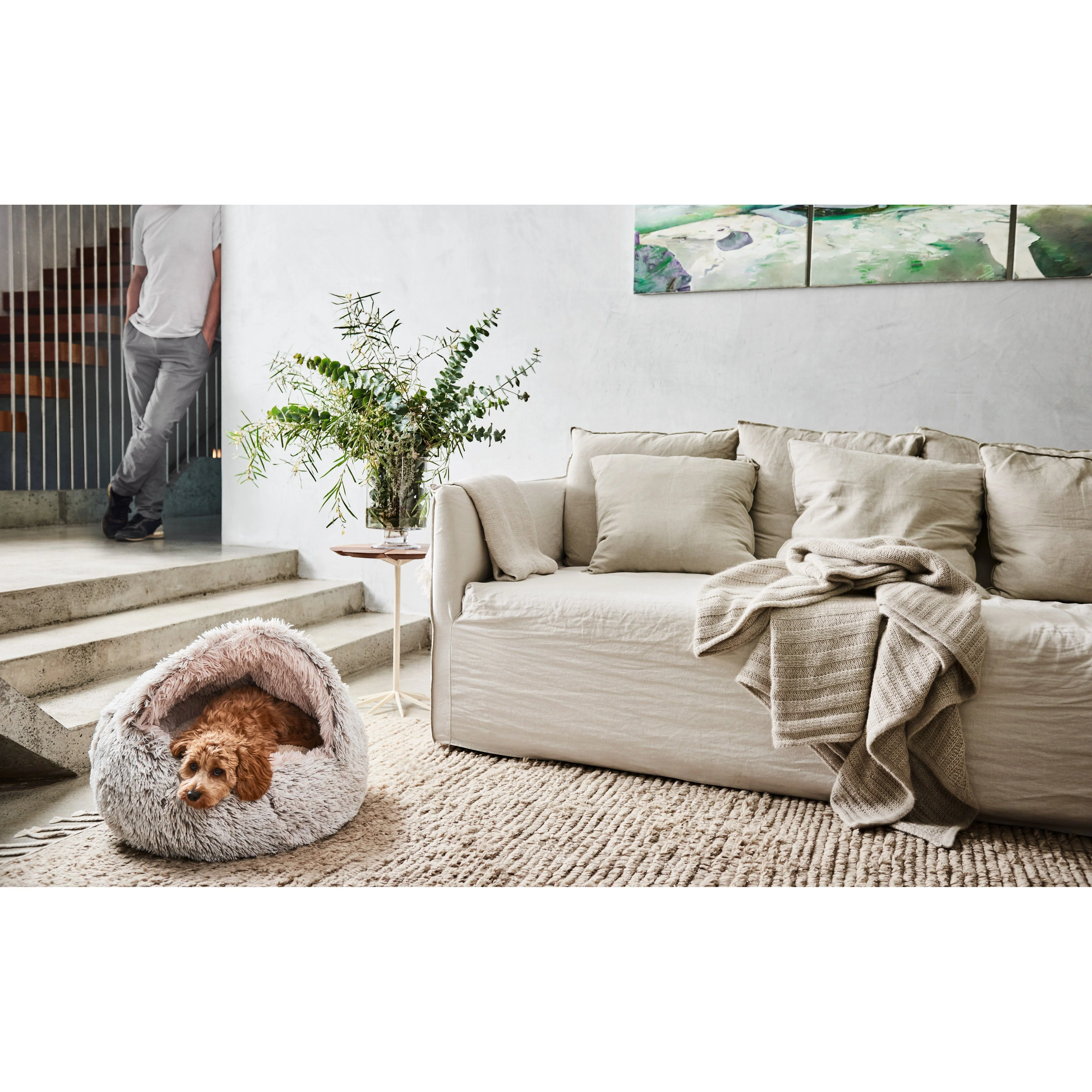 Snooza Hooded Cuddler Soothing and Calming Mink Dog Bed Medium - Image 8
