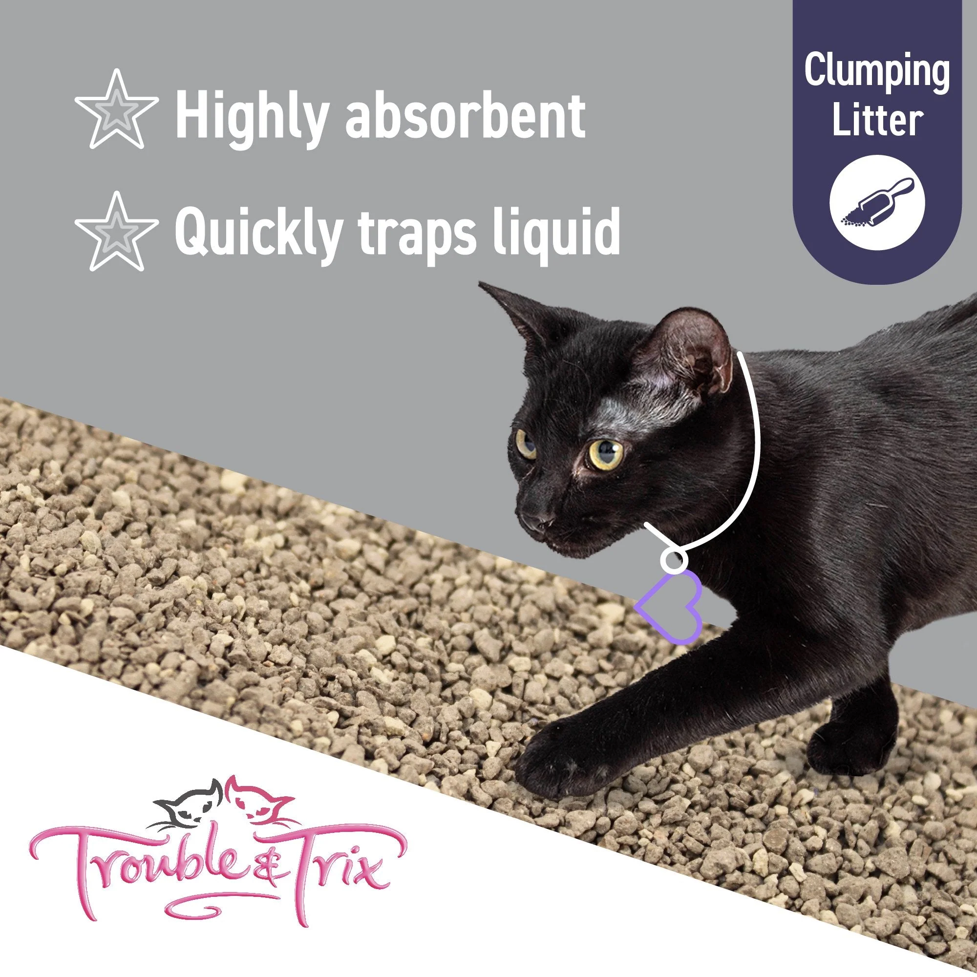 Trouble and Trix Odour Neutralising Baking Soda Clumping Cat Litter 15L/12.8kg - Image 5