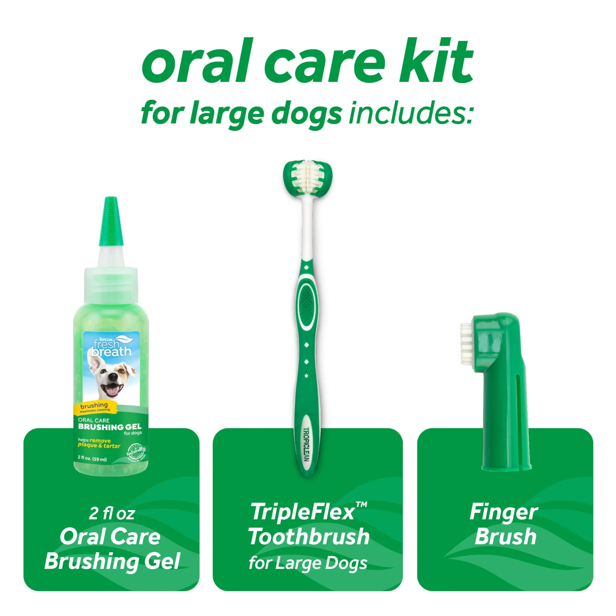 Tropiclean Fresh Breath Oral Care Kit For Medium and Large Dogs - Image 3