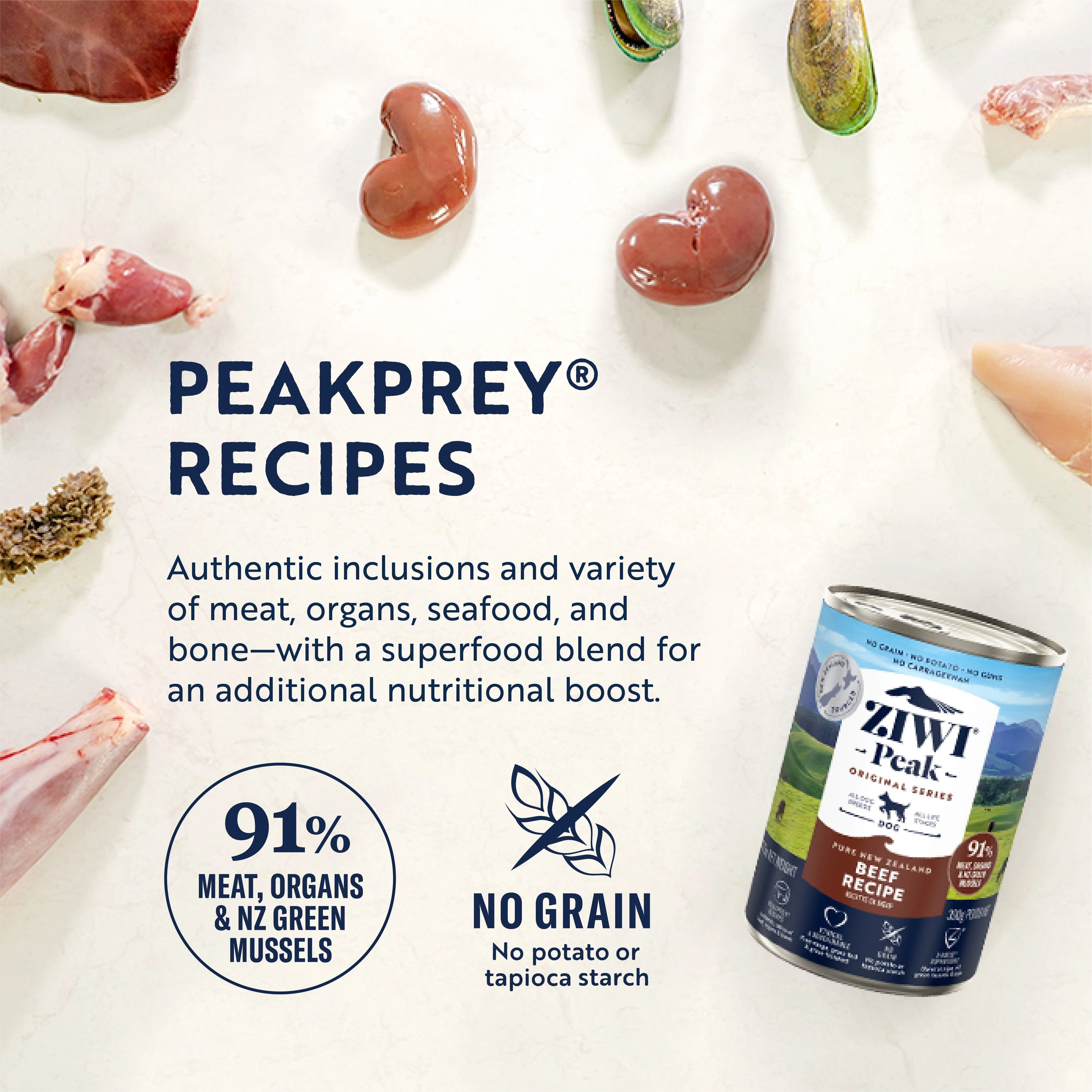 ZIWI Peak Wet Beef Recipe Dog Food 390g x 12 - Image 4