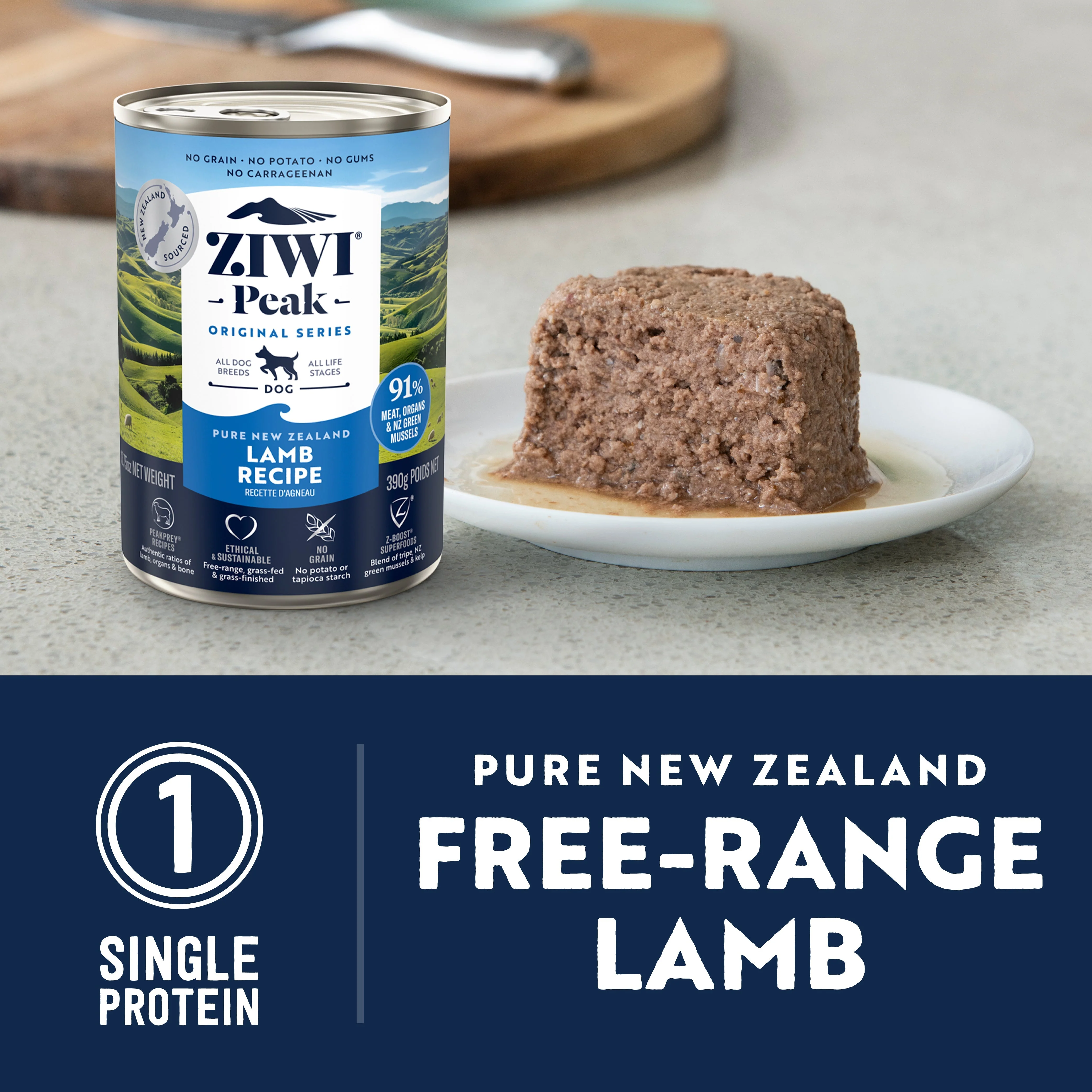 ZIWI Peak Wet Lamb Recipe Dog Food 390g x 12 - Image 4