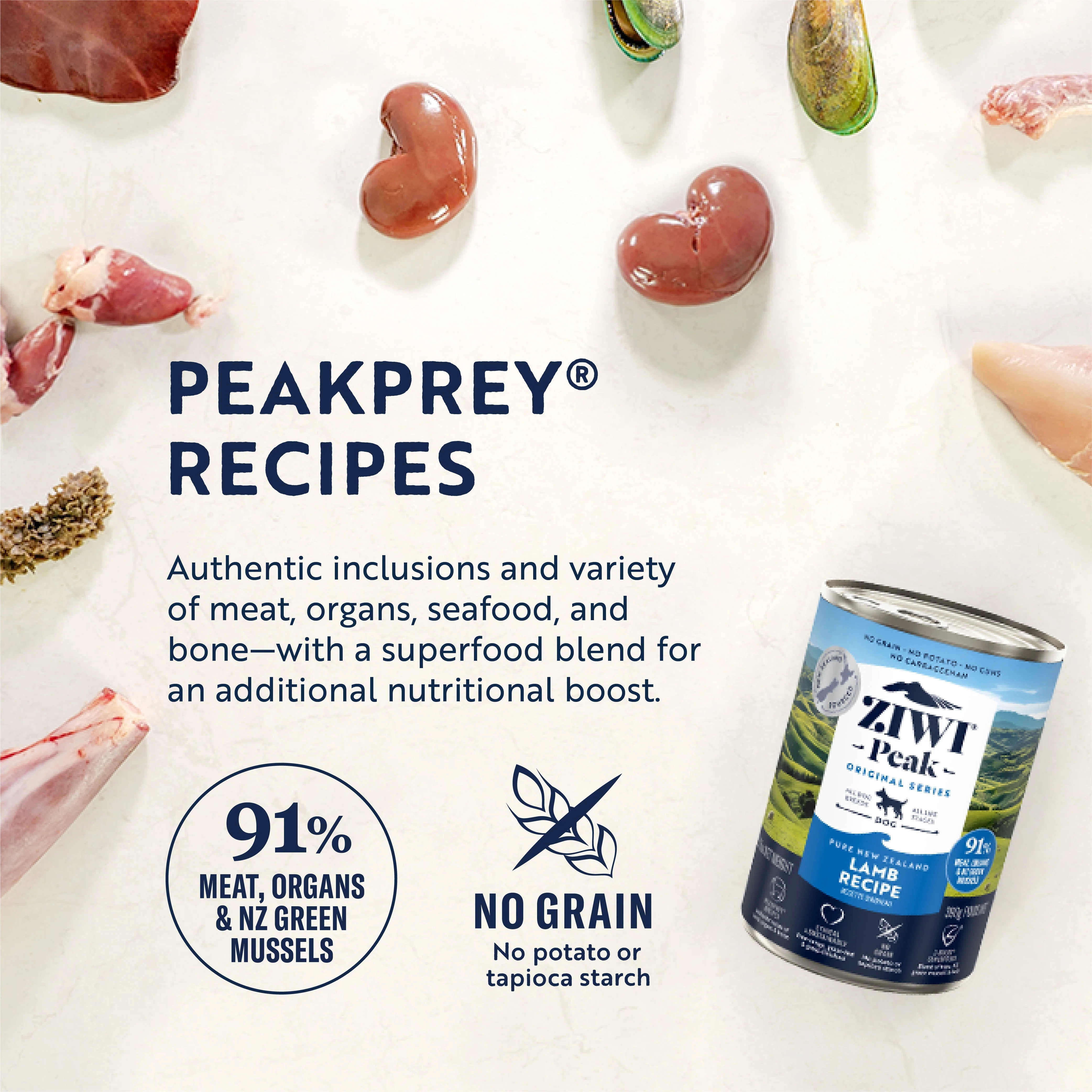 ZIWI Peak Wet Lamb Recipe Dog Food 390g x 12 - Image 5